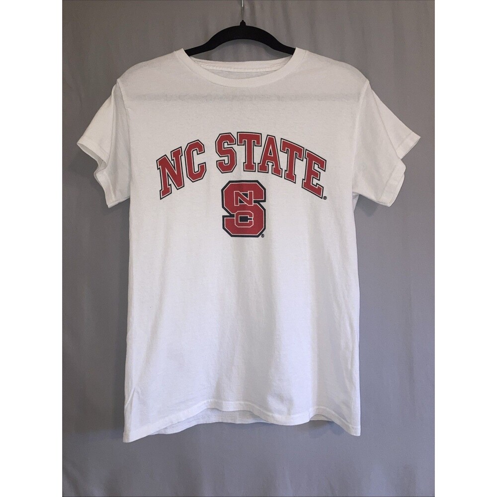 MV Sport Womens Small NC State Wolfpack White Short Sleeve T-Shirt College NCSU